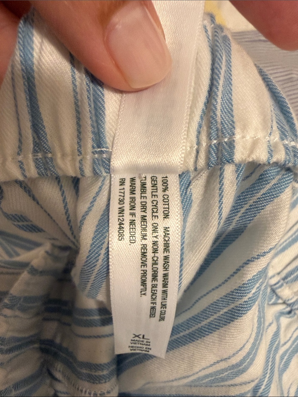 Wild Fable Blue Striped Lounge Pants Lace Trim Women's Size XL NWT - Picture 7 of 7